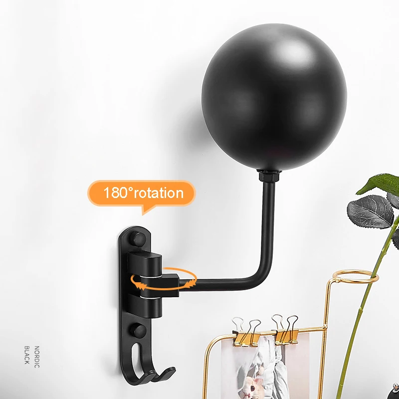 Motorcycle Helmet Rack No Drill Bike Helemt Hanger 180&deg; Rotation Helmet Display Holder With Hooks For Home Garage Organizer