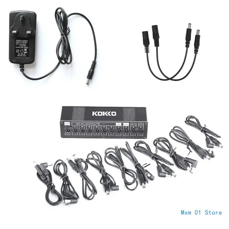 

Guitar Effect Pedal Board Power Supply 10 for DC Isolated Outputs for Pr Drop shipping
