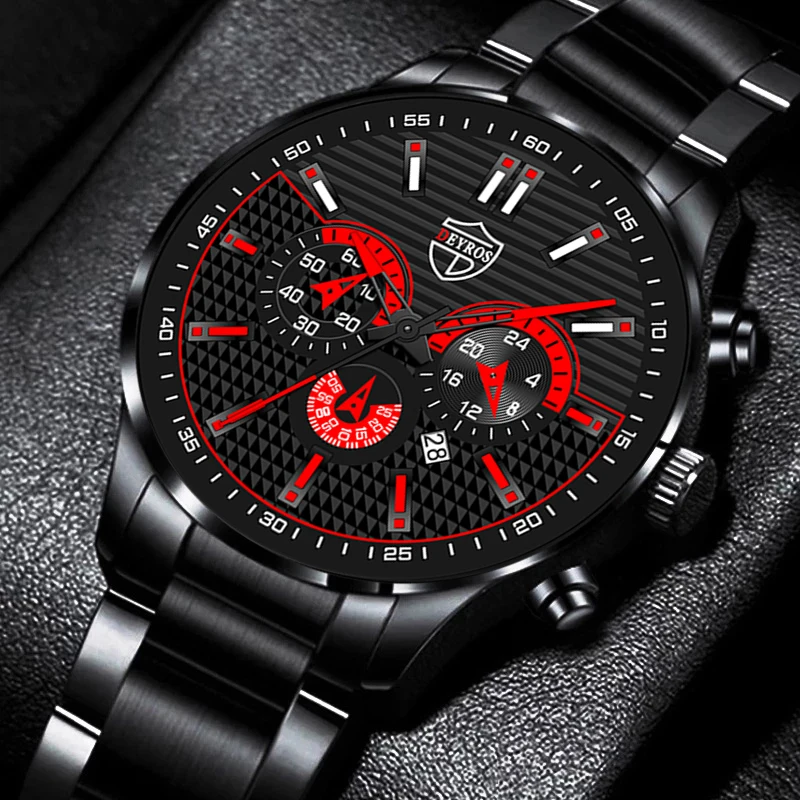 New Fashion Men's Sports Watches Men Clock Luxury Stainless Steel Quartz Wrist Watch Man Dressy Casual Steel Watch часы мужские