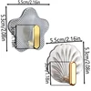 1/3/5pcs gold-plated star and shell punch-free hook, waterproof kitchen bathroom high load bearing, multi-functional door sticky 3