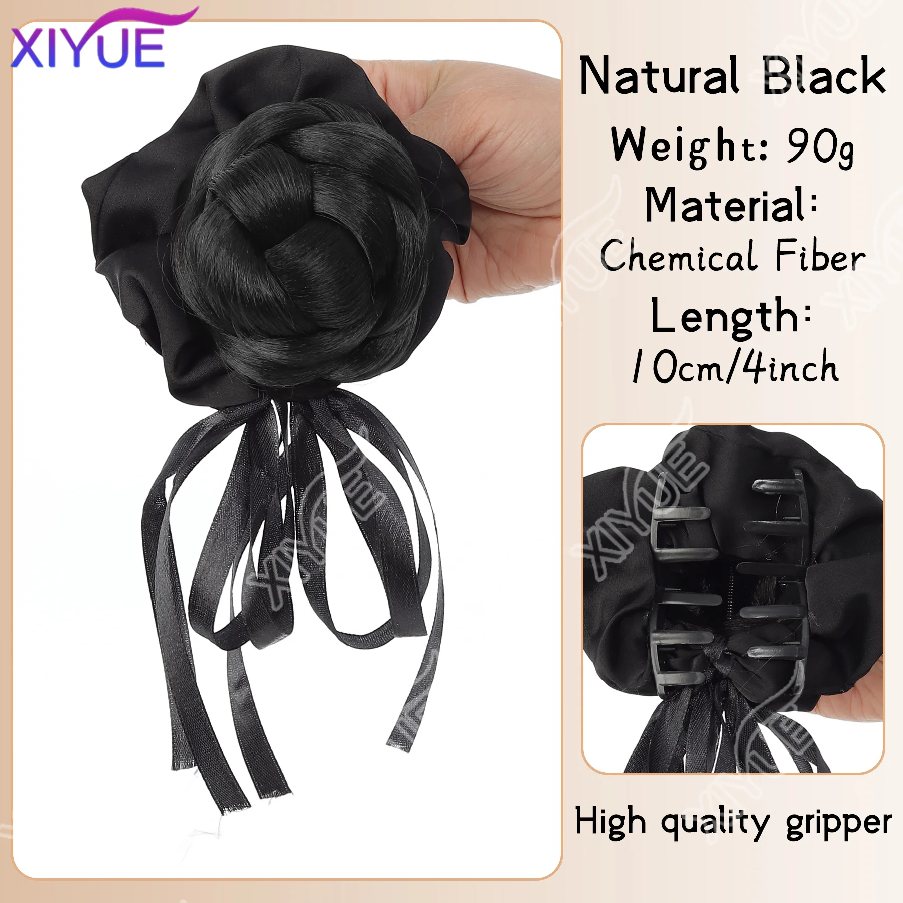 XIYUE Synthetic Hair Braided Chignon accessories Hair Donut Hairpieces Claw Hair Bun Updo Braiding Chignon Bun Wig
