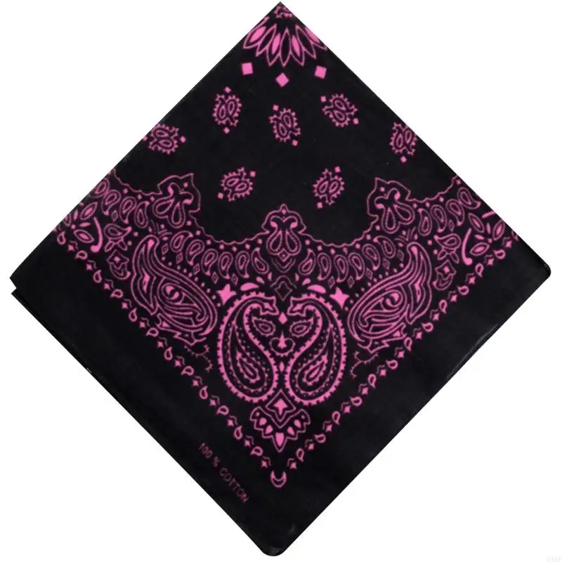 49ME Double Paisley Bandanas Novelty Motorcycle Face Mask Square Scarf Headwear Handkerchief Cowboy Wraps for Men Women 6