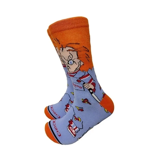 Street Socks Red Elmo Blue Cookie Guy Yellow Big Bird Cosplay Cotton Personality Socks Trend Stockings Knitting Xmas