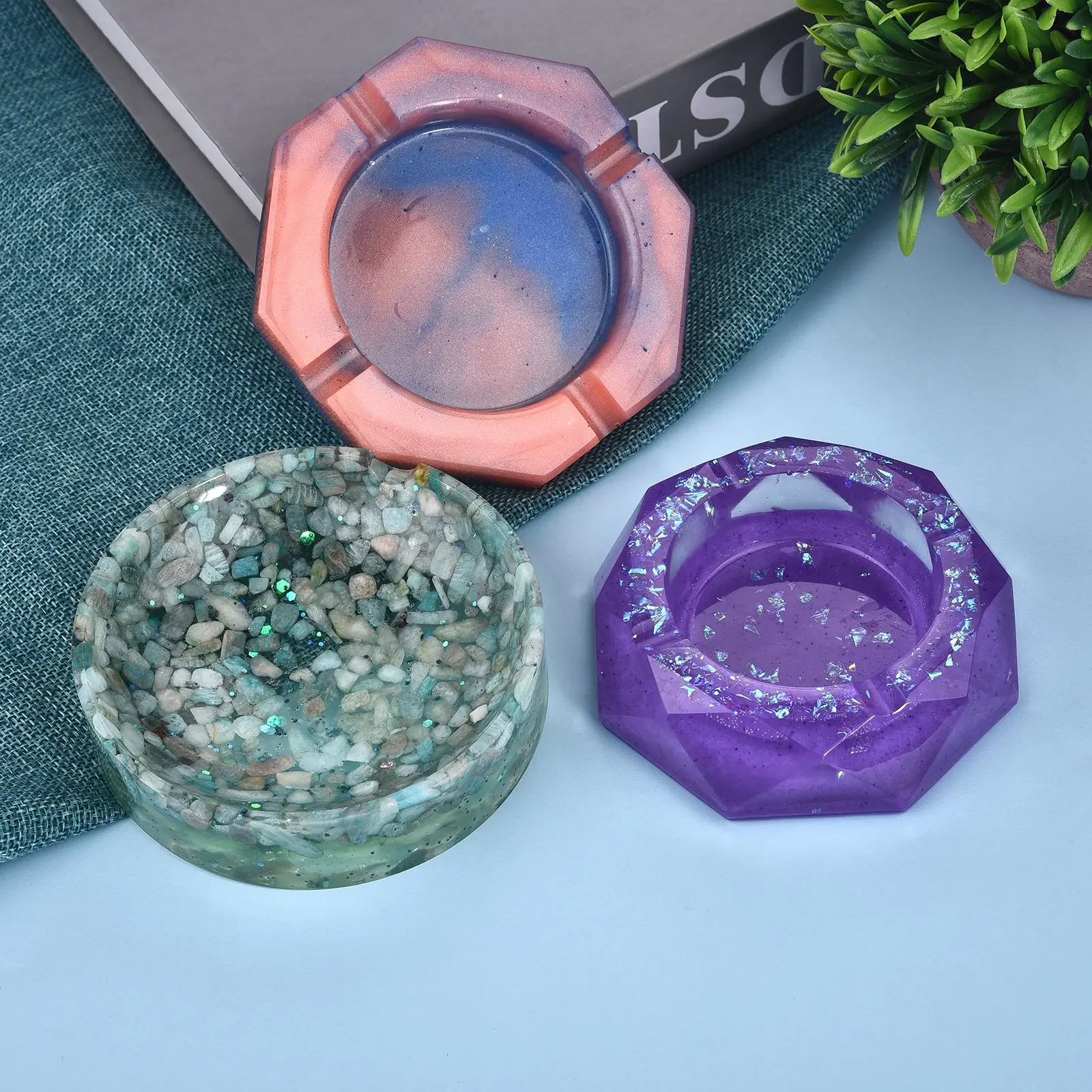 Car Ashtray Resin Molds, Resin Ashtray Silicone Molds, Double Layer Car  Ashtray Molds, DIY Resin Ashtray Gifts, Resin Casting Art 