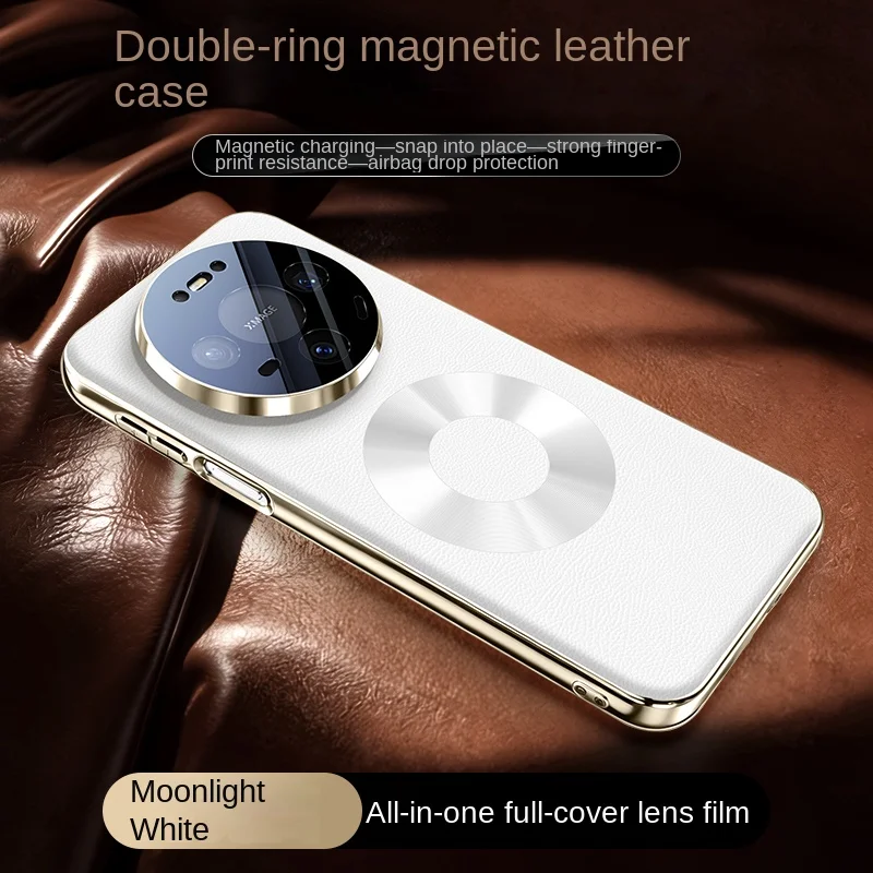 Luxury PU Leather Magnetic Case with Full Protection and Shockproof Lens Guard