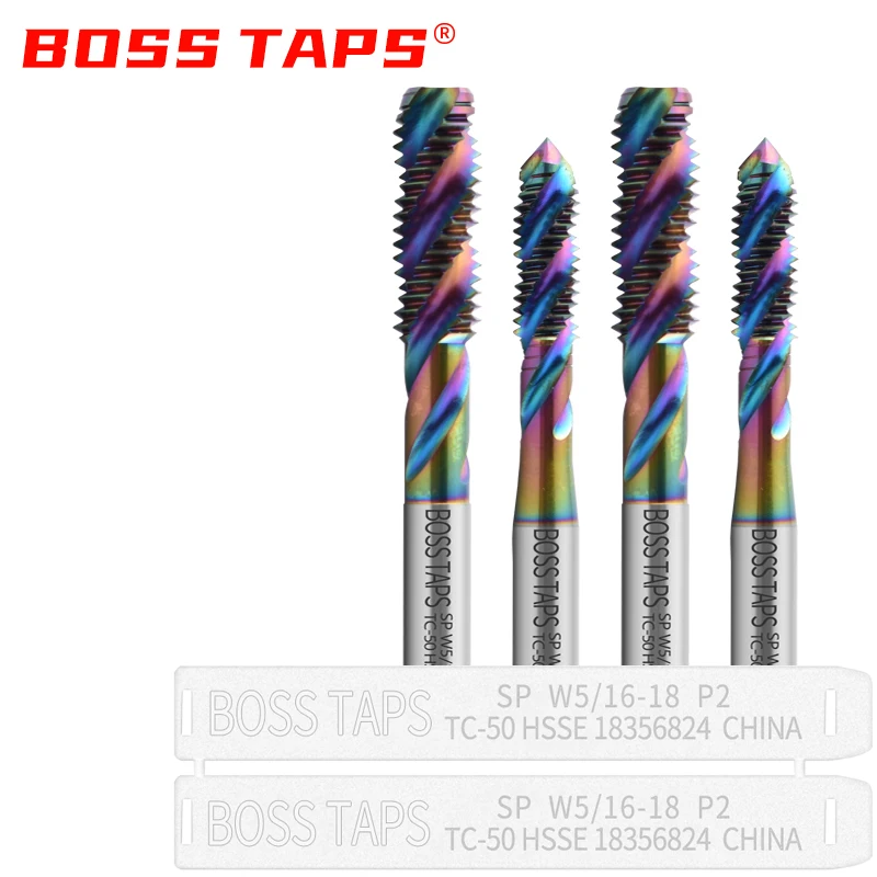 HSSE-M35 JIS Standard Spiral Fluted Tap W 1/8 5/32 3/16 7/32 1/4 5/16 3/8 7/16 1/2 5/8 Machine Screw