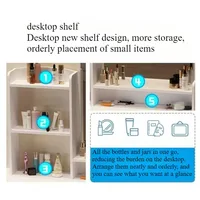 Table de maquillage chambre à coucher avec rangement miroir intégré petit appartement simple multifonctionnel e **** commode de célébrité Internet mique 4