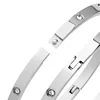 6mm 4mm Stainless Steel Bangles For Women Bracelets On Hand Lady Women's Fashion Jewelry Rhinestone Designer Gift Titanium Steel 5