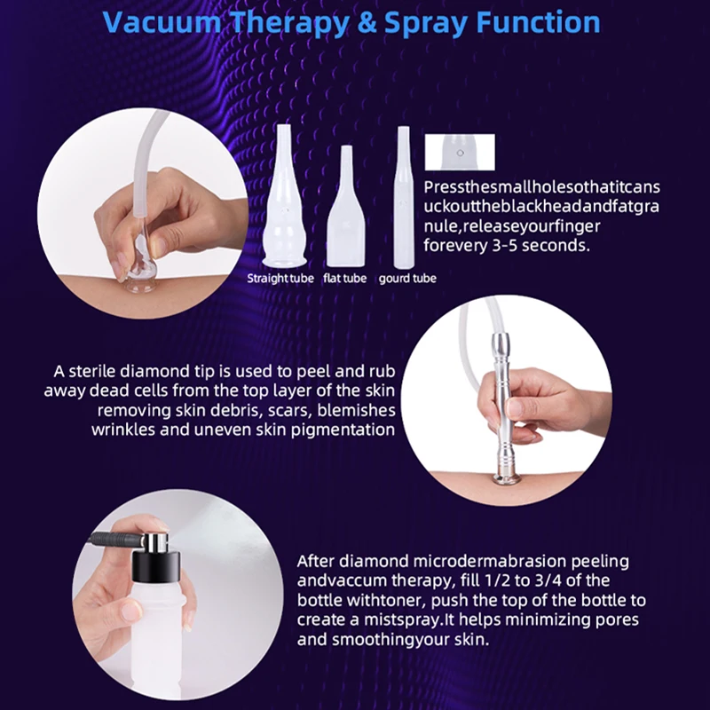new product Diamond Microdermabrasion Dermabrasion Machine Water Spray Exfoliation Beauty Machine Wrinkle Face Peeling Machine 4