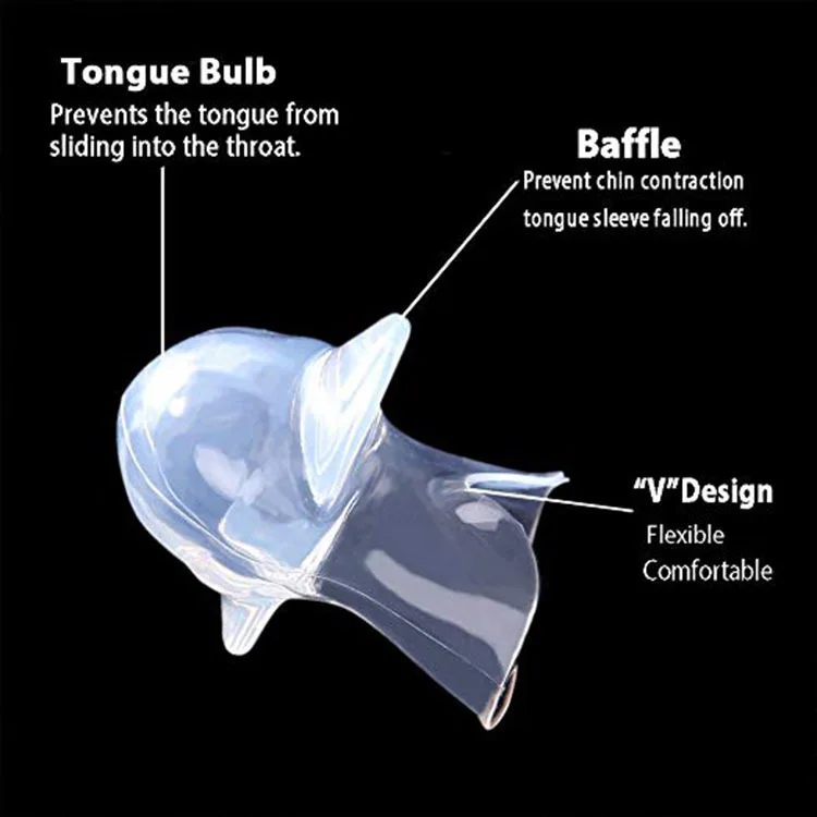 Silicone Anti-Snore Tongue Retainer and Mouthpiece Aid
