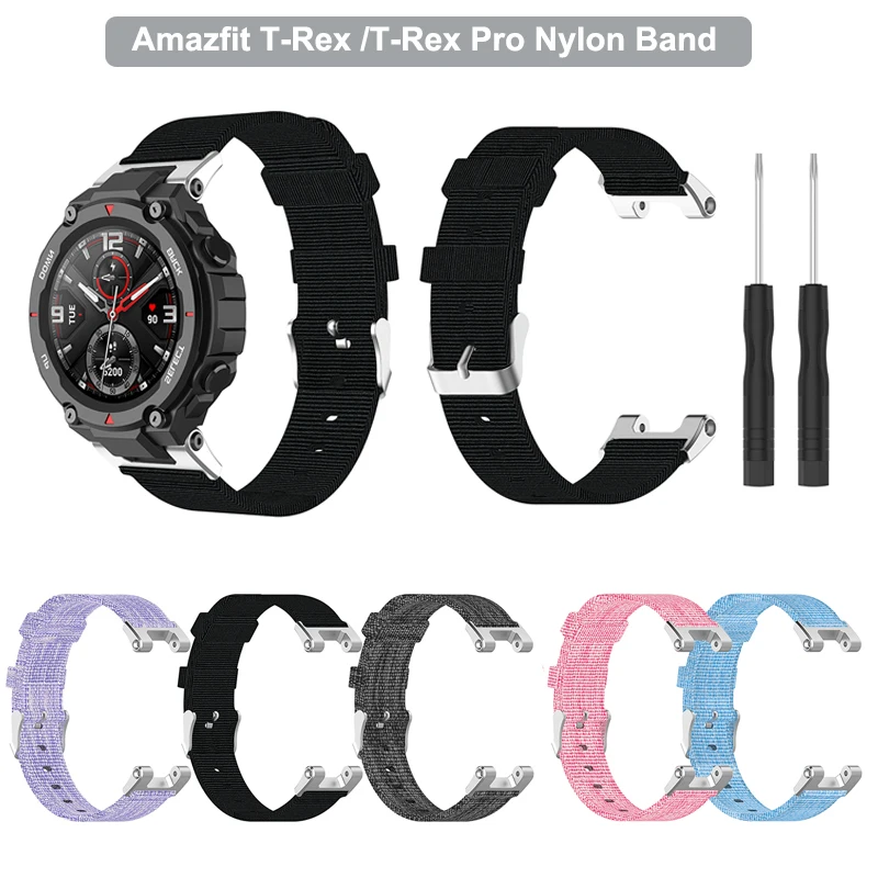 

Ремешок нейлоновый для смарт-часов Amazfit T-Rex/ Amazfit T-Rex Pro, мягкий воздухопроницаемый браслет с защитой от пота для Amazfit T-REX