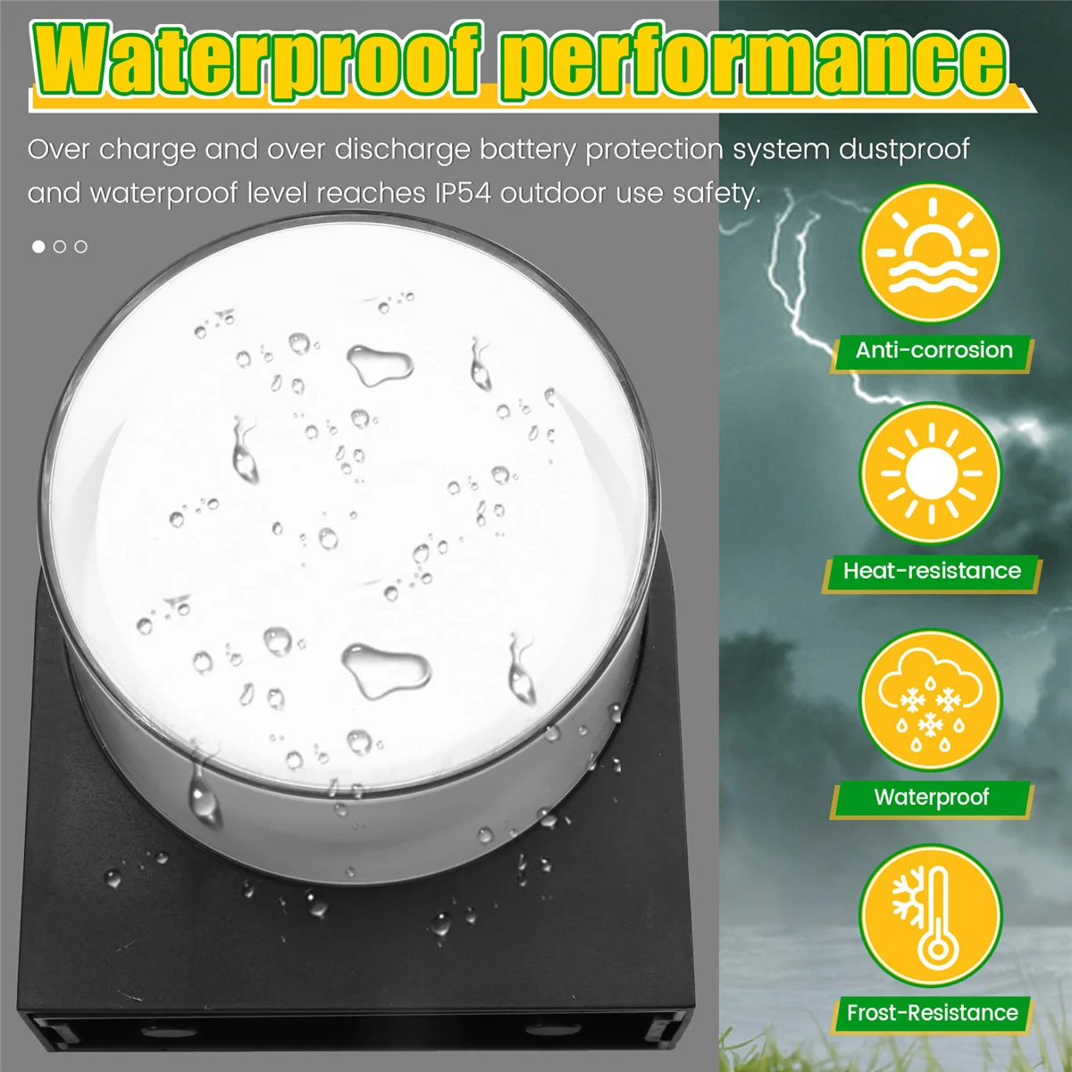 BAAU Outdoor Solar Waterproof Wall Lights Street Porch Garden Lights Corridor Landscaping Decorative Roundness