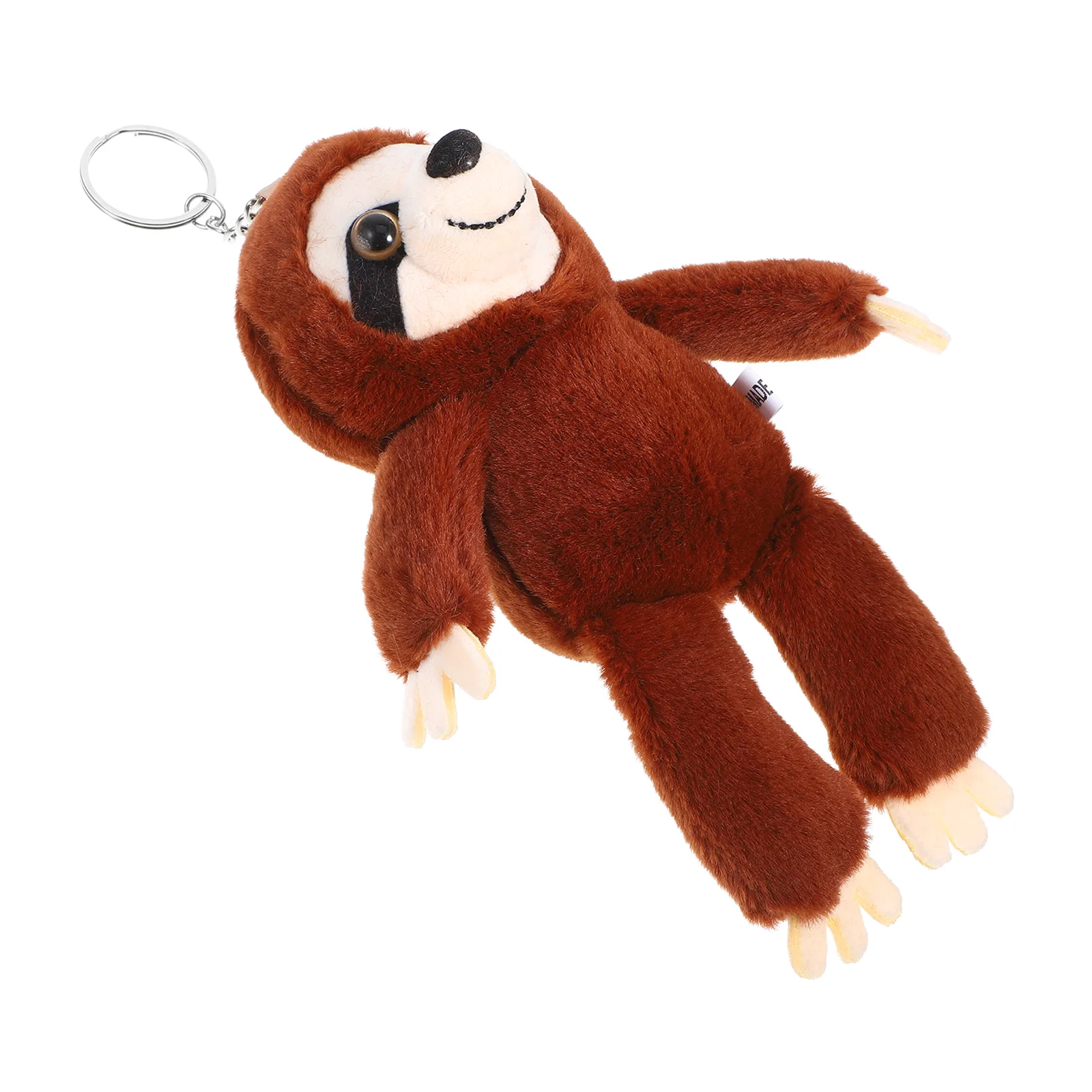 

Sloth Keychain Ghetto Plush Fob Ornament Portable Stuffed Charm Fluffy Dark Brown