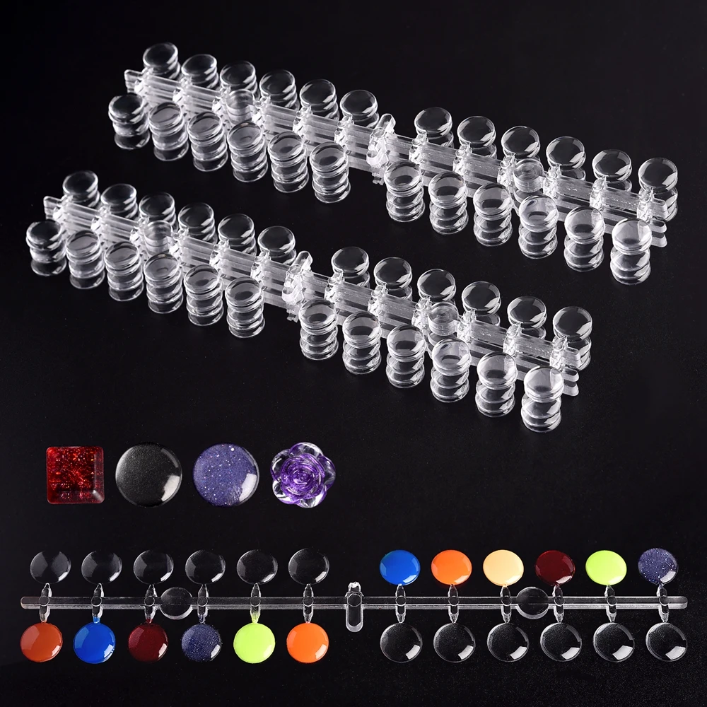 48/120/240Pcs Display Della Carta Dei Colori Delle Unghie Manicure Trasparente Punte Delle Unghie Finte Mensola Smalto Gel Trasparente Swatch Flower R