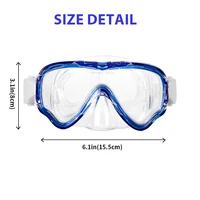 Diving Mask Kid Swimming Goggles Professional Scuba Snorkel Silicone Diving Goggles with Nose Cover Free-diving Tempered Glasses 2