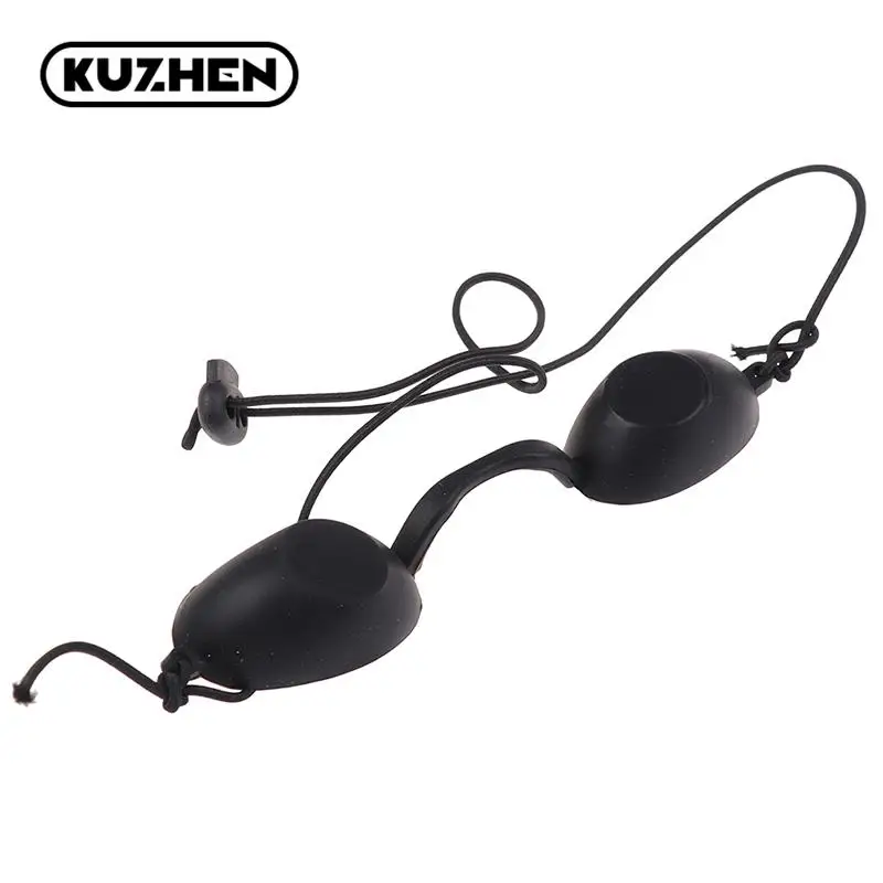 1pc Soft Sunbathing Eyewear Tanning Goggles Beach Adjustable UV Skin Tanning Eye Protection UV Glasses Black 4