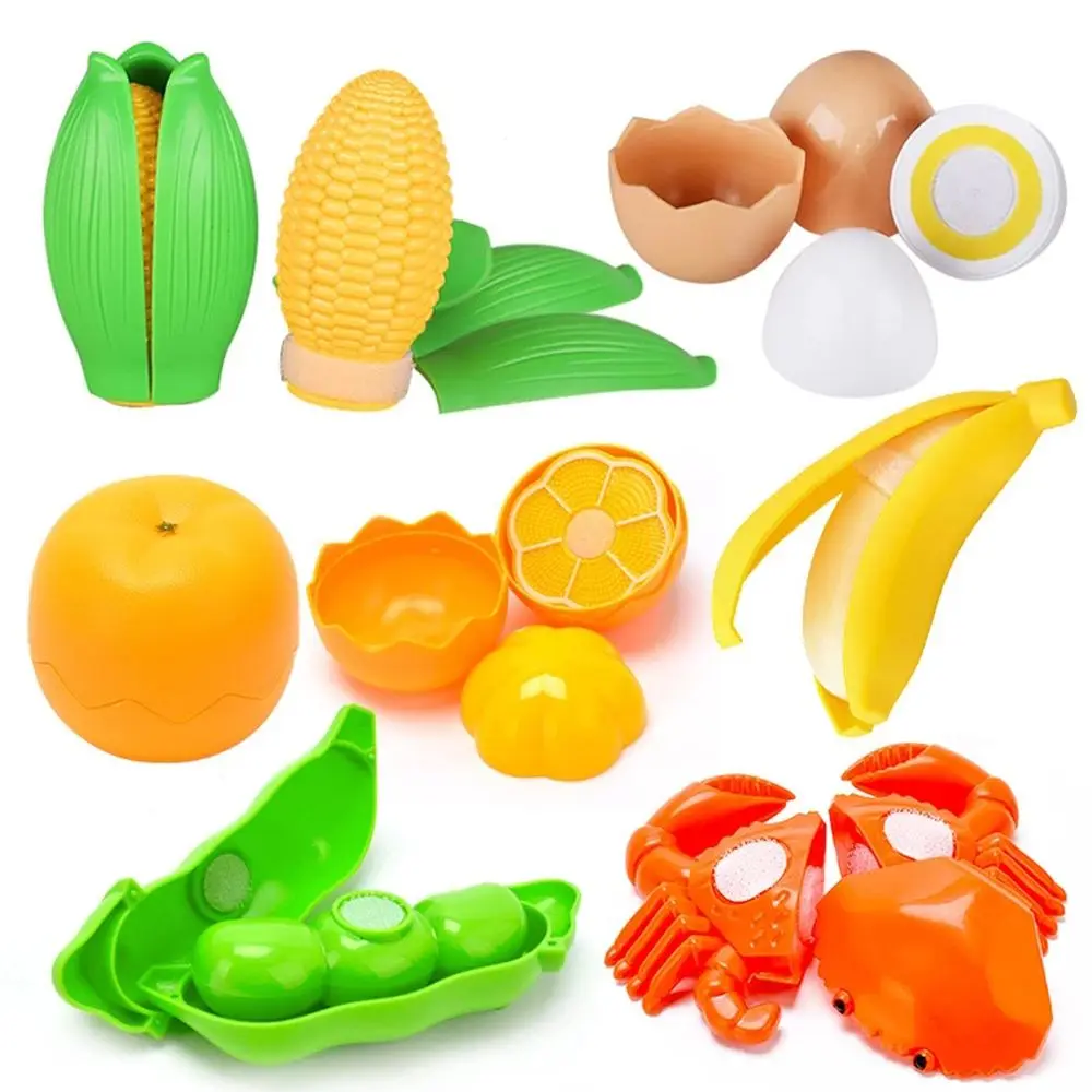 Simulation Kitchen Pretend Toy Cutting Fruit Vegetable Set Toy Cooking Interest Cultivation Montessori Educational Kids Gift