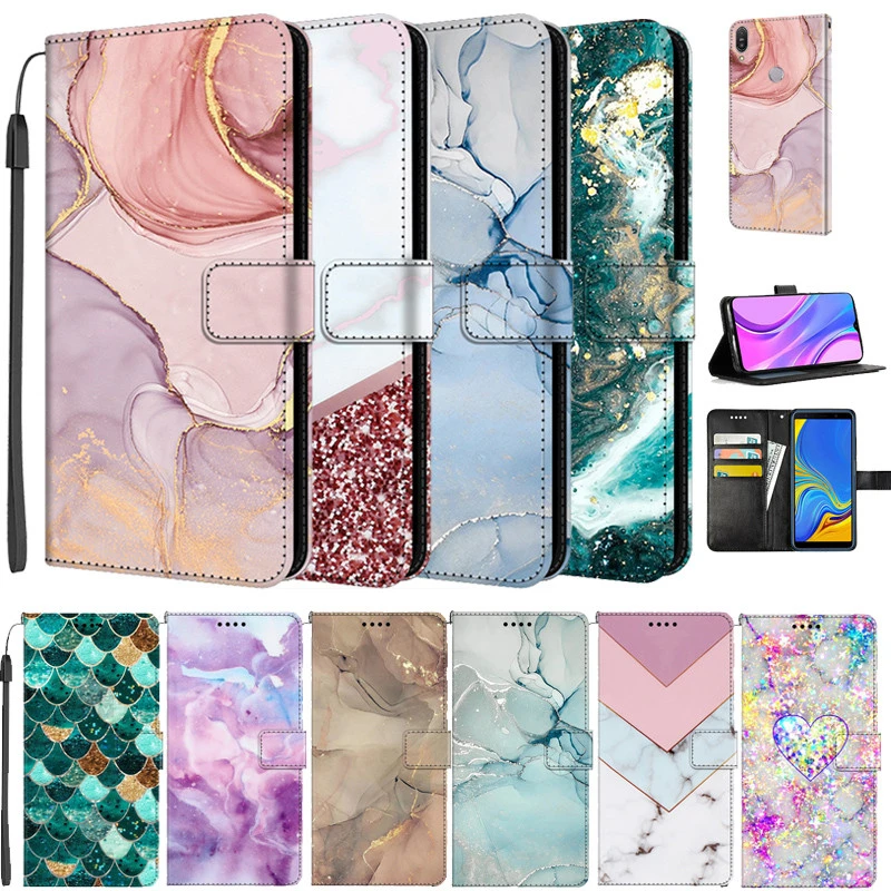 Cadeau Touhou fotografie Leather Case Cover Voor Huawei P8 P10 P20 P30 P40 Lite E Pro Flip Wallet  Stand Funda Voor Huawei P20 pro P30Lite P 10 Marmer Case| | - AliExpress