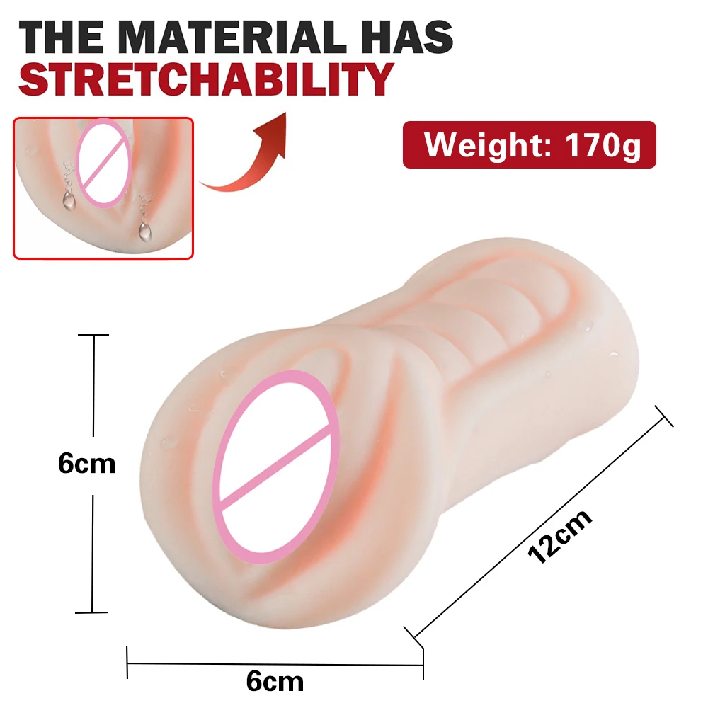 כוס מטוס לגברים מסטורבטור זכרי אוראלי וגינאלי מסטורבציה אנאלית רכה וגינה אמיתית כיס פוסי צעצועים מיניים לגברים Blowjob