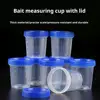 4Pcs Salad Dressing Containers Measuring Cup Set With Threaded Lid Clear Scale Design Leak-Proof Fishing Bait Containers 체커 1