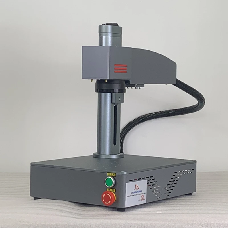 30W MAX Raycus Desktop Mini Fiber Laser Nameplate Marking Machine 20W For PVC Plastic Stainless Steel With Rotary Axis 3