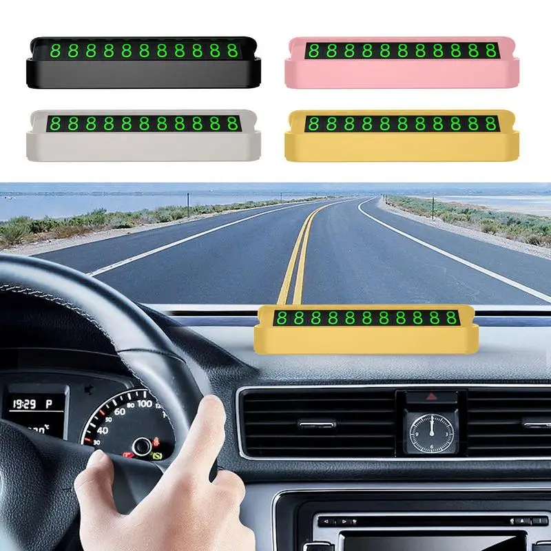 

Car Parking Card Number Plate Magnetic Temporary Phone Number Card Telephone Number Car Park Stop Car Styling Auto Accessories