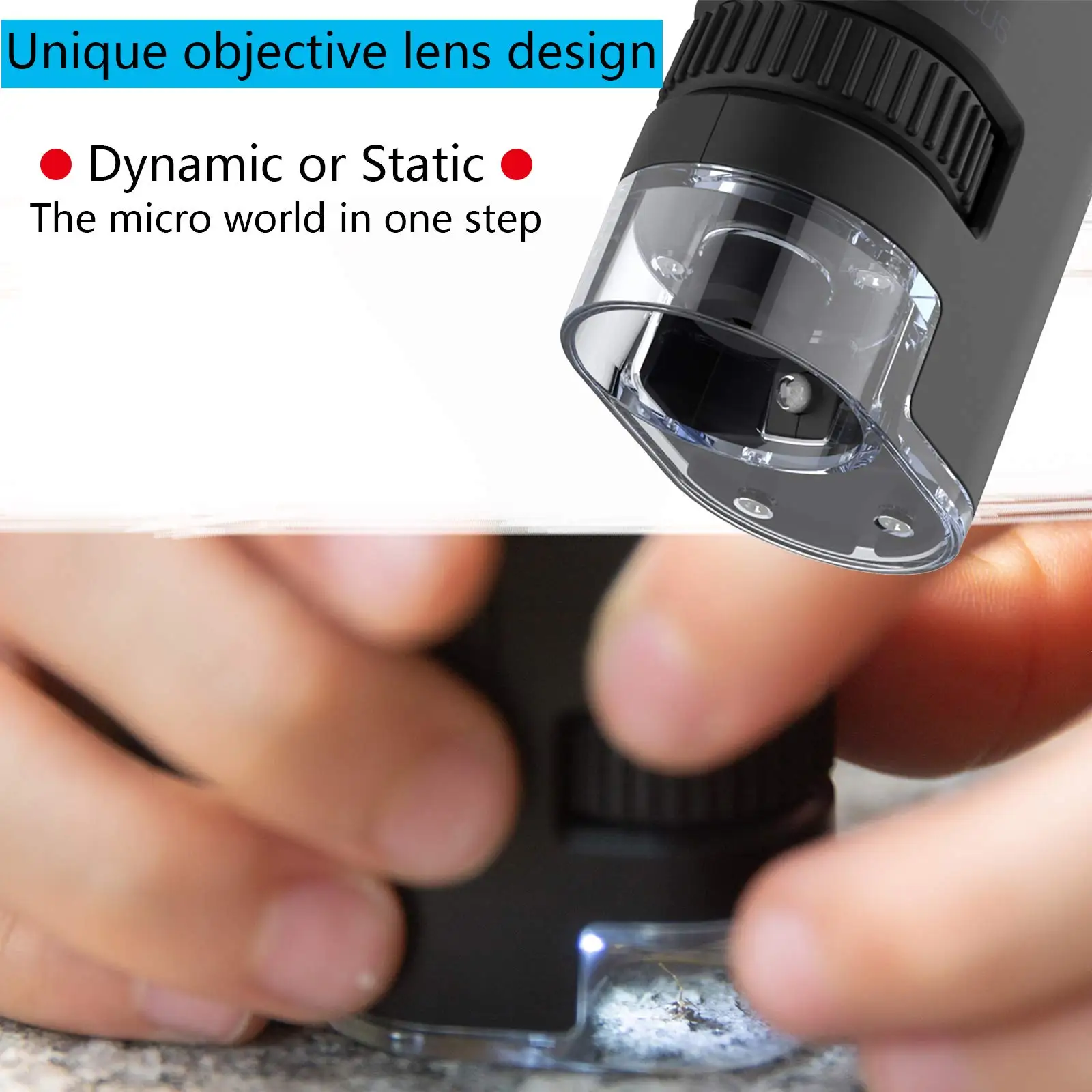 SVBONY  SV603 60x-120x Portable Handheld Microscope LED Light Source Adjustment Microscope for Develop Children's Interest 4
