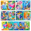 Montessori Puzzles Book Toddlers Preschool Learning Activity Wooden Jigsaw Dinosaur Animal Farm Scene  For Baby Kids 6