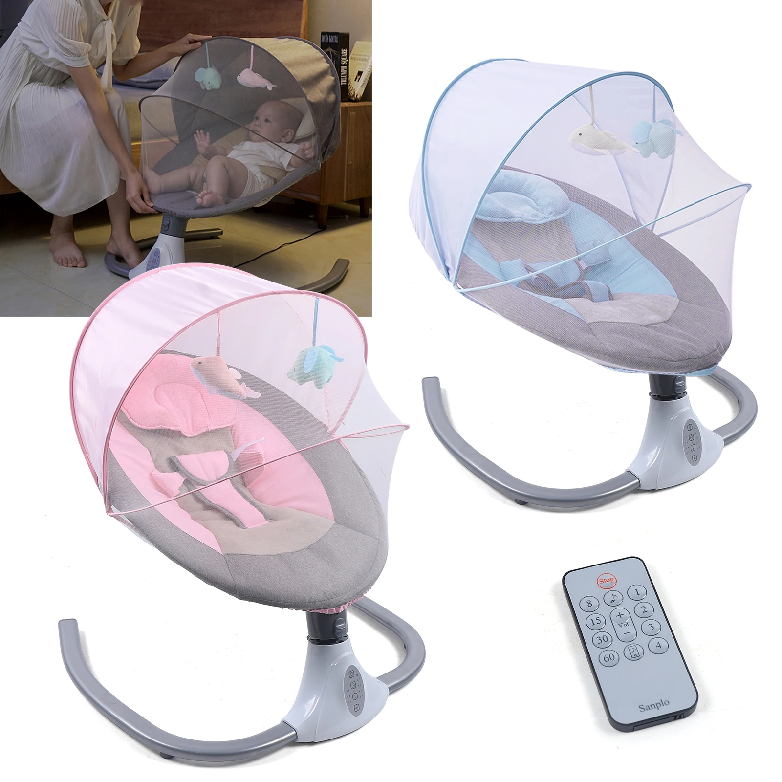Electric Automatic Baby Swing and Sleeping Cradle Bed