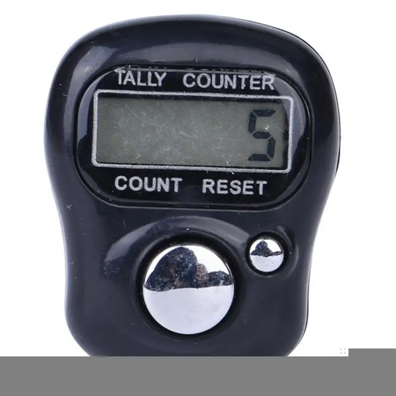 Hand Tally Counter Electronic Digital Finger Ring Tally Counter Hand Held Knitting Row Counter Clicker Mini Point Marker LCD