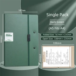 Compact Foldable A4 to A5 Document Organizer and Storage Folder (Green)