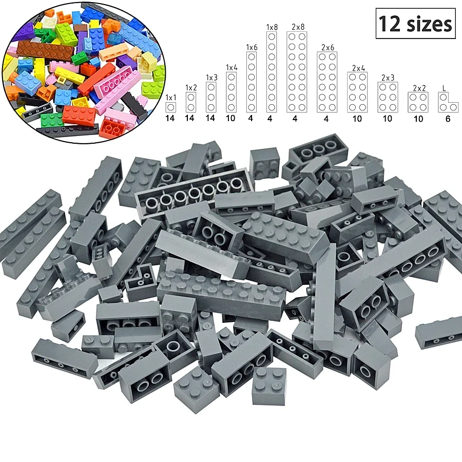 104Pcs 혼합 두꺼운 그림 빌딩 블록 12 크기 16 색상 호환 클래식 Baseplate Leduo 크리 에이 티브 장난감 어린이위한