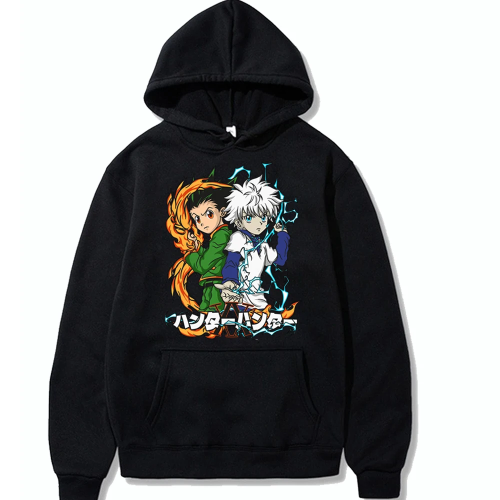 

Hunter X Hunter Hoodie Hunter X Hunter Killua Gon Anime Print Sweatshirt Fan Gift Unisex Pullover Tops Streetwear