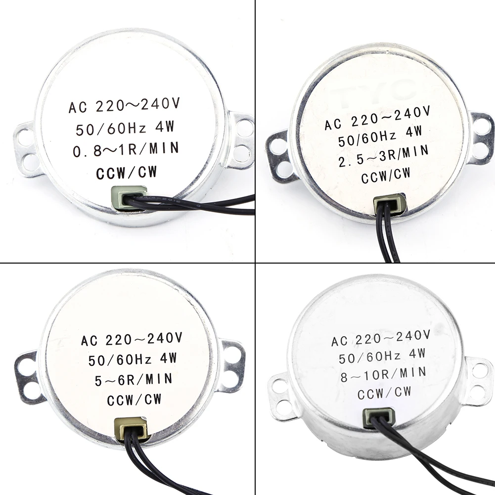 AC 220-240V 4W 50/60Hz Synchronous Motor Geared Motor 4W CW/CCW