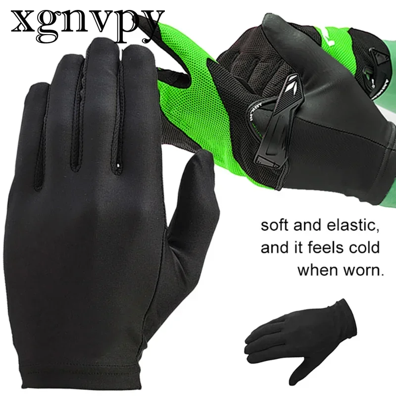 xgnvpy Black Inner Liner Thin Gloves for Driving Cycling Bike Motorcycle Sports 1 Pair 2