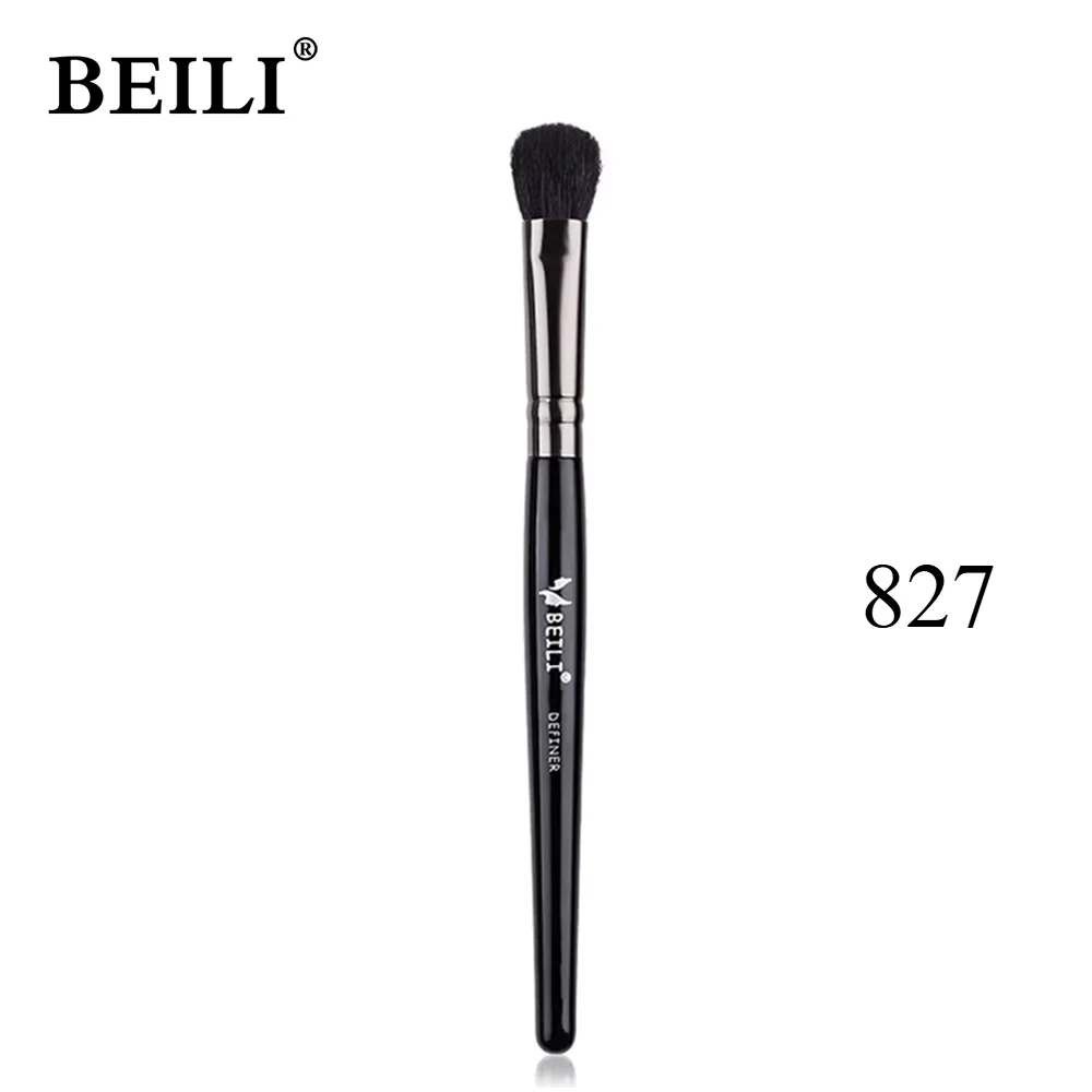 Deluxe Black Cream Foundation Buffing Brush - Premium Synthetic Hair Face Makeup Tool