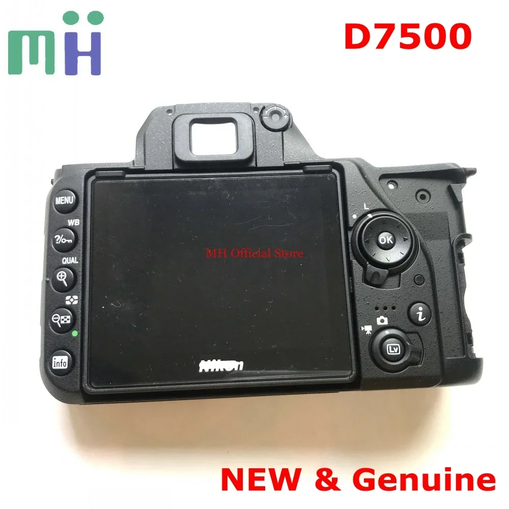 NEW For Nikon D7500 Back Cover Rear Shell Case with LCD Display Screen Window Protector Button Hinge Flex Cable Camera Parts