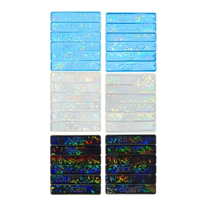 

2Pcs Creative Silicone Mold DIY Star Sign Bookmarks Mould Epoxy Moulds