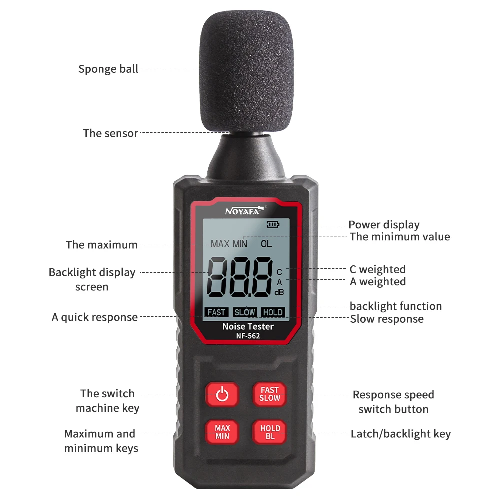 Sound Level Meter Decibel Tester High-precision Handheld Noise Tester 30~130dB Noise Measuring Instrument