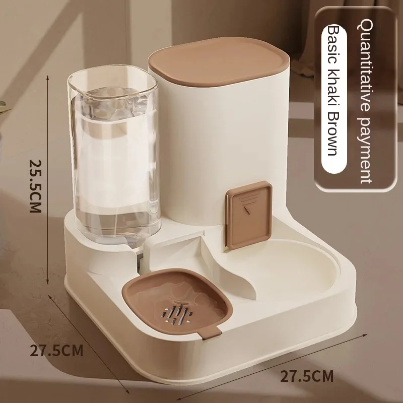 thumbnail image 1 of Comedero y dispensador de agua automático para gatos de nuevo diseño, cuenco de comida para gatos de gran capacidad 2 en 1 para suministros para mascotas, 1 of 5