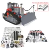 DT60 KIT LESU RC Hydraulic Bulldozer 1/14 Scale Dozer Crawler Painted Pump Light Sound ESC Motor RC Truck Toys for Boys Thzh1269 1