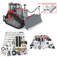 DT60 KIT LESU RC Hydraulic Bulldozer 1/14 Scale Dozer Crawler Painted Pump Light Sound ESC Motor RC Truck Toys for Boys Thzh1269 1
