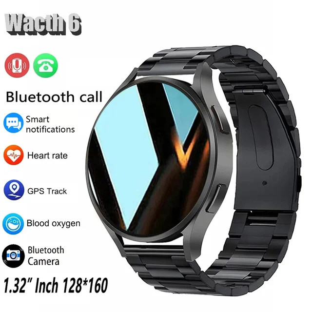 LAXASFIT 2026 New Smart Watch 6 Bluetooth Call Sports Health Monitoring Men Women Smart Watch Gift For Android IOS