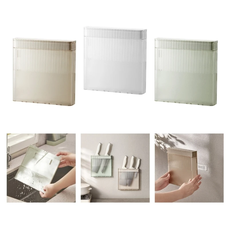 

Multi-Purpose Wall-mounted Knife Rack Shelf Organiser Draining Knife Holder Drop Shipping