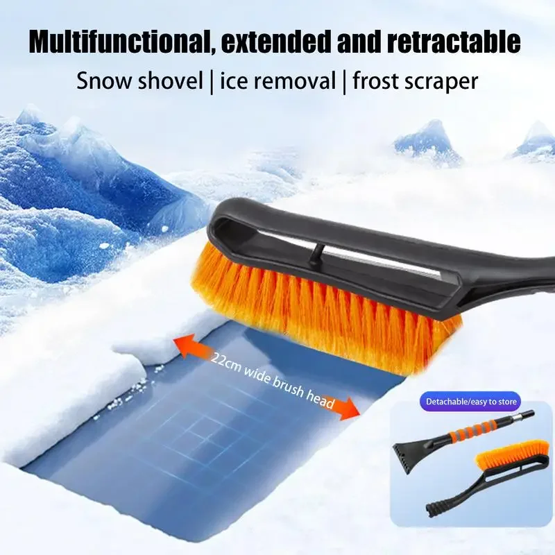 Car Snow Shovel Winter Car Exterior Shovel for Snow Removal Safe Driving Roof Hood and Window Removal Tool brush