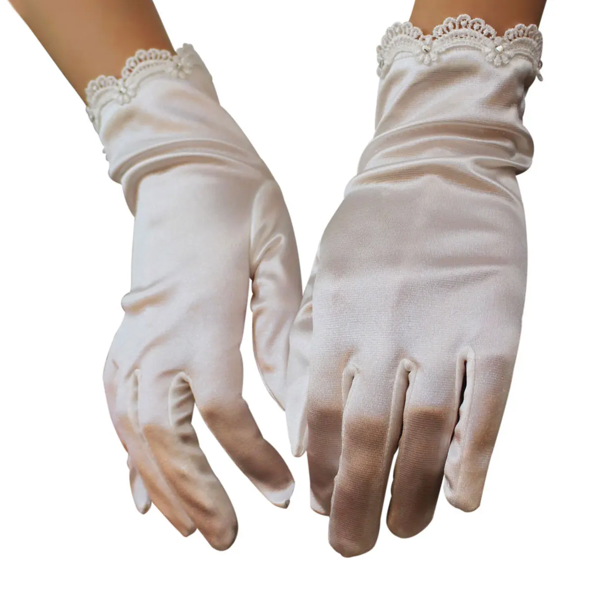 Elegantes guantes blancos para mujer, guantes huecos perlados, guantes de  satén suave, guantes de novia, guantes de boda clásicos, guantes de fiesta  de adorno de flores -  México