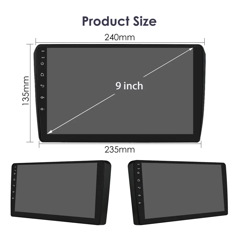Autoradio 9 " Hizpo Android14 para Audi A3 8P 2003 - 2013 UIS7862 Multimedia RDS DSP CarPlay 4G BT navegación GPS SWC 360CAM 6