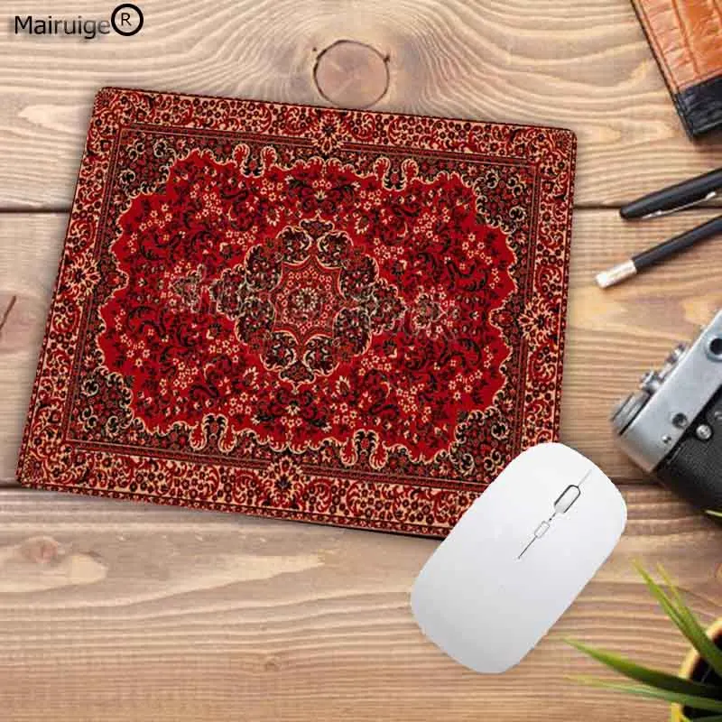 Elegant Persian-Style Floral Mouse Pad - Small Non-Slip Desk Accessory, 22x18cm