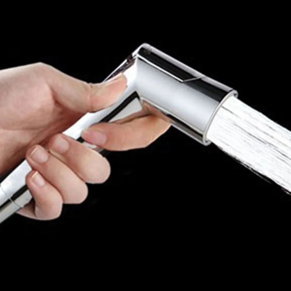Faucet Sprayer Hand Held Bidet Cleaning Nozzle For Bathroom Self Cleaning For Washing Press-Silver Durable