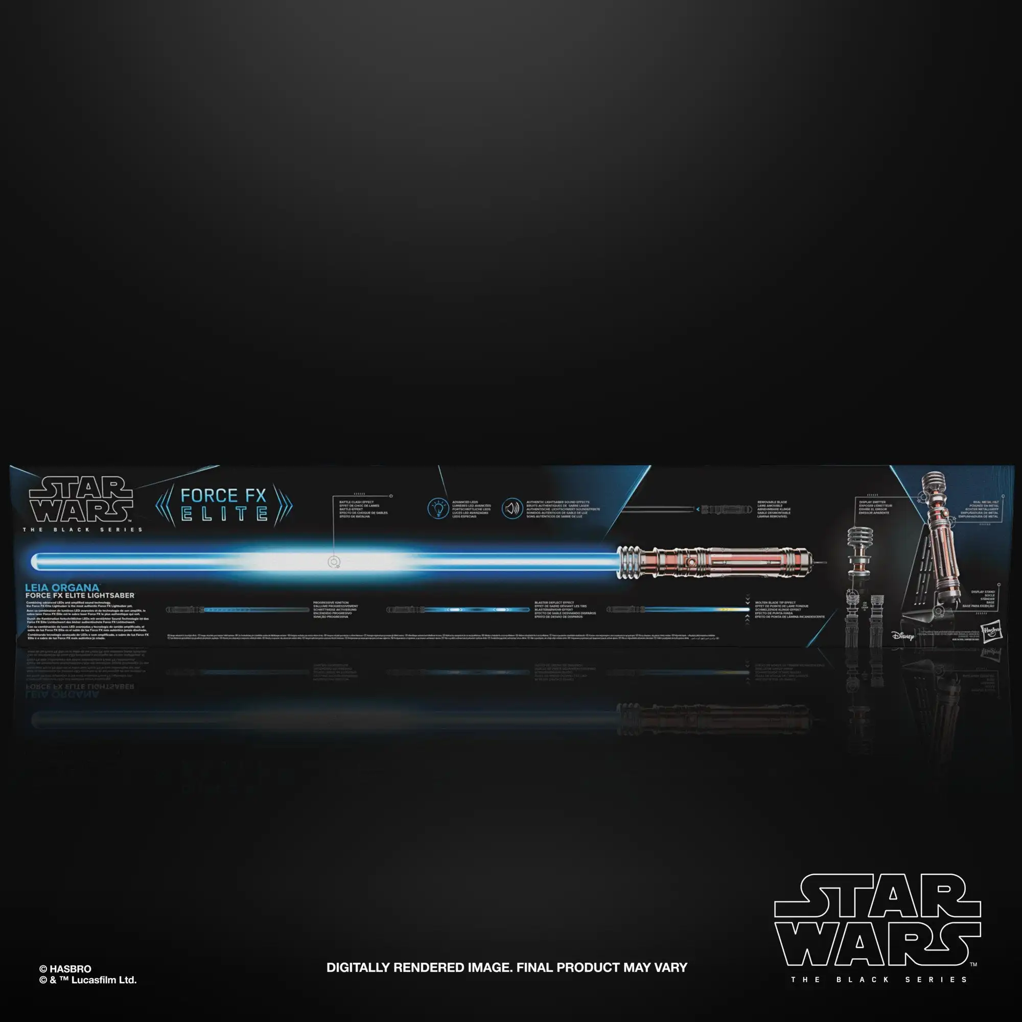 

Hasbro Star Wars The Black Series Obi-Wan Kenobi Ep1 Force FX Lightsaber 1:1 Adult Roleplay Gift Toys Cosplay E4890AS00